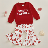 Daddy's Valentine Flared Pants Toddler Set