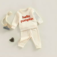 Hello Pumpkin Embroidered Baby Set