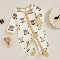 Western Zipper Footed Baby Jumpsuit