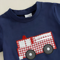 Short Sleeve Fire Truck Toddler Set