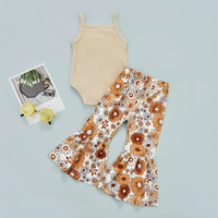 Sleeveless Hippie Floral Flared Baby Set