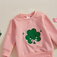 Long Sleeve Lucky Charm Shamrock Baby Set