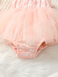 Pink Tulle Tutu Cute Romper Dress