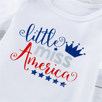 Miss America Print Baby Shorts Set