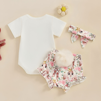 Sleeveless Cute Bunny Shorts Baby Set