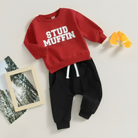 Long Sleeve "Stud Muffin" Print Baby Set