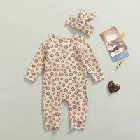 Long Sleeve Daisy Print Baby Jumpsuit