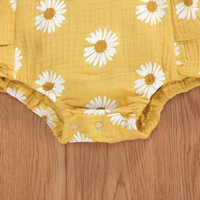 Cute Daisy Floral Sleeveless Soft Cotton Rompers