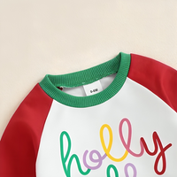 Long Sleeve Holly Jolly Print Baby Set