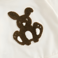 Long Sleeve Brown Bunny Embroidered Baby Set