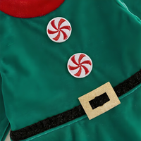 Long Sleeve Christmas Elf Dress Costume Dress