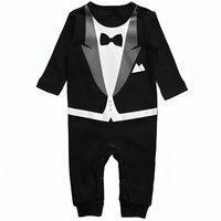 Tuxedo Gentlemen Style Jumpsuit Romper