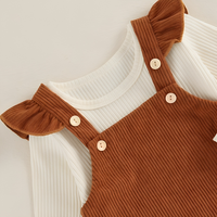 Long Sleeve Corduroy Dress Baby Set