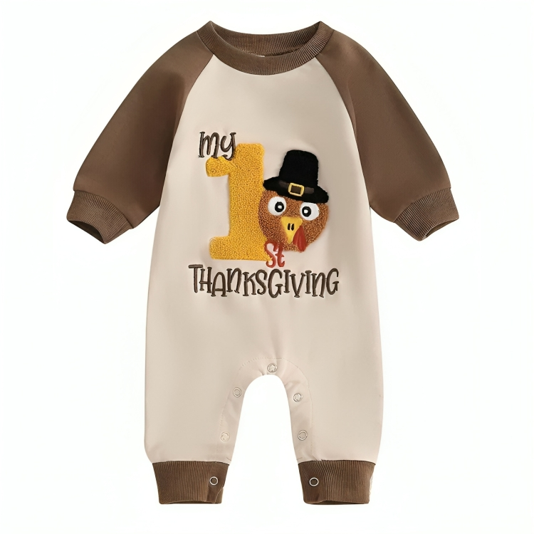 Casual "My First Thanksgiving" Baby Jumpsuit