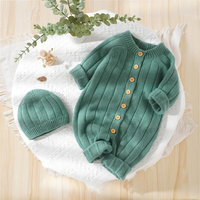 Solid Knitted Sweater Baby Romper Bodysuit