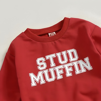 Long Sleeve "Stud Muffin" Print Baby Set