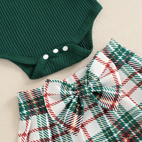 Christmas Plaid Pleated Mini Skirt Set