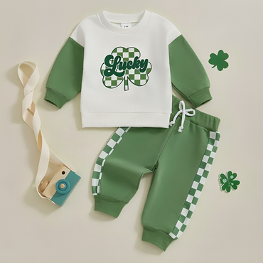 Lucky Print Checkered Baby Set