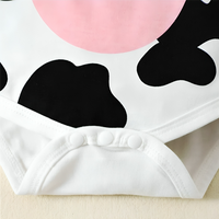 Cow Short Sleeve Jumpsuit Romper Set