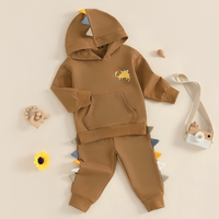 Long Sleeve Dinosaur Hoodie Toddler Set