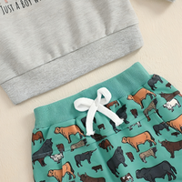 Long Sleeve Country Charm Cows Baby Set