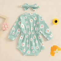 Long Sleeve Daisy Baby Romper