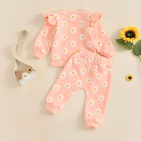 Long Sleeve Floral Pattern Toddler Set