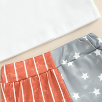 Short Sleeve "American Babe" Flare Pants Set