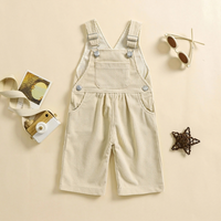 Solid Color Suspender Baby Jumpsuit