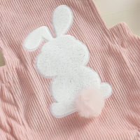 Fly Sleeve Easter Bunny Baby Romper