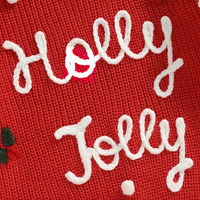 Holly Jolly Long Sleeve Pullover Top Sweater