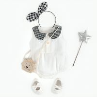 Charming Plaid Floral Cotton Baby Summer Bodysuit