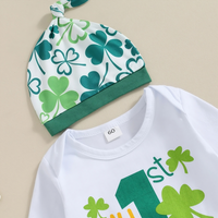 Clover Print "My 1st St Patrick's Day" Baby Set