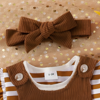 Long Sleeve Striped Turkey Baby Set