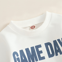 Long Sleeve Game Day Football Print Baby Set