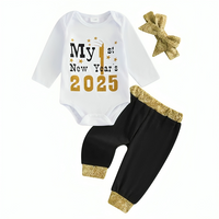 My First New Year's 2025 Gold Baby Set