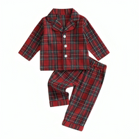 Christmas Plaid Button Up Pajama Set