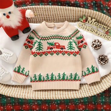 Christmas Vintage Knit Baby Sweater