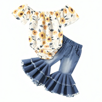 Sunflower Denim Flared Baby Set