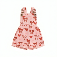 Valentine's Day Suspender Baby Romper