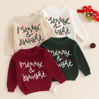 Merry & Bright Crewneck Christmas Baby Sweater