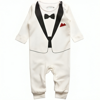 Tuxedo Gentlemen Style Jumpsuit Romper