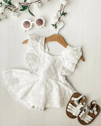 White Short Sleeve Romper Mini Dress