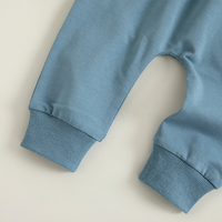 Blue Solid Color Pocket Baby Pants