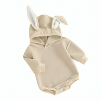 Long Sleeve Bunny Hooded Baby Bodysuit