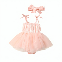 Pink Tulle Tutu Cute Romper Dress