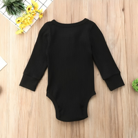 Versatile Solid Color Long Sleeve Cotton Romper