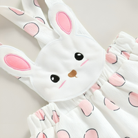 Long Sleeve Pink Bunny Polka Dot Baby Set