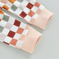 Long Sleeve Fall Checkerboard Baby Set