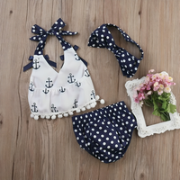 Sailor Anchor Top Romper Set